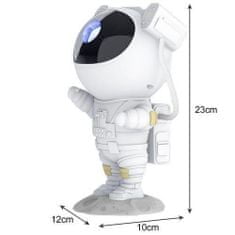 MG Astronaut projektor nočnega neba, belo