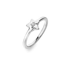 Hot Diamonds Igriv srebrn prstan z diamantom Most Loved DR242 (Obseg 59 mm)