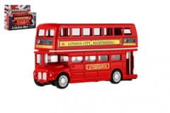 Teddies Avtobus "London" rdeč dvonadstropni kovinski/plasten 12cm zložljiv