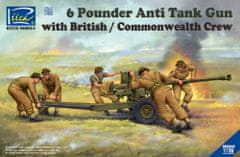 Riich-Models maketa-miniatura 6 Pounder Anti Tank Gun with British/Commonwealth Crew • maketa-miniatura 1:35 artilerija • Level 3