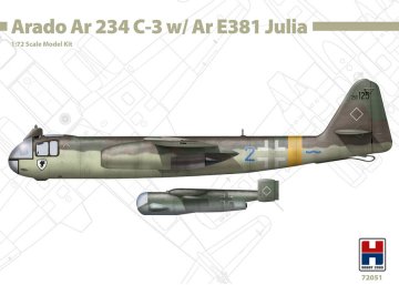 Hobby2000 maketa-miniatura Arado Ar 234 C-3 w/ Ar E381 Julia • maketa-miniatura 1:72 starodobna letala • Level 4