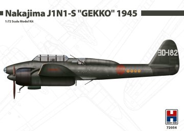 Hobby2000 maketa-miniatura Nakajima J1N1-S "GEKKO" 1945 • maketa-miniatura 1:72 starodobna letala • Level 3