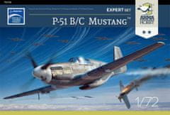 ARMA Hobby maketa-miniatura P-51 B/C Mustang Expert Set • maketa-miniatura 1:72 starodobna letala • Level 4