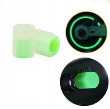 aptel 2x fluorescentni svetleči pokrovčki za ventile pnevmatik