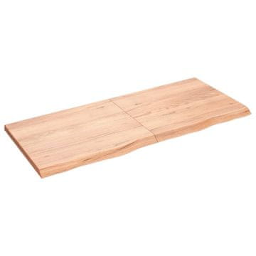 Vidaxl Mizna plošča sv. rjava 140x60x(2-4)cm obdelana trdna hrastovina