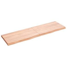 Vidaxl Kopalniški pult svetlo rjav 140x40x4 cm obdelan trden les