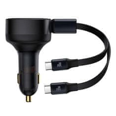 BASEUS Avtomobilski polnilec Baseus Enjoyment s kablom USB-C, 33 W (črn)