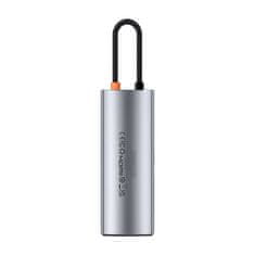 slomart hub 7w1 baseus gleam, usb-c do 1x hdmi4k 60hz + 3x usb3.0 + 1x pd + 1x sd/tf (siv)