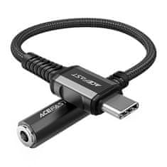 slomart adapter acefast c1-07 18cm (črn) iz USB-c v mini jack 3,5 mm
