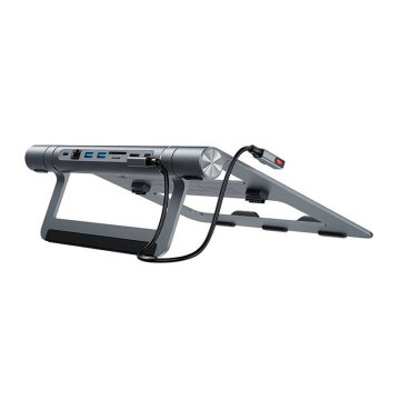 AceFast E5 PLUS USB-C večnamensko stojalo za prenosni računalnik (črno)