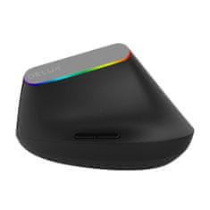 slomart brezžična delux vertikalna miška m618c 2.4g 1600dpi rgb (črna)