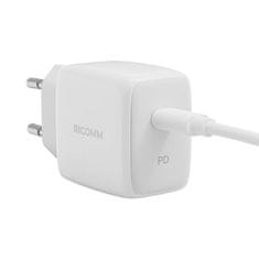 Ricomm 25W PD RC251 EU omrežni polnilec, 1xUSB-C + USB-C kabel 2,1 m