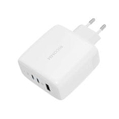 Ricomm 120W GaN RC1201 EU omrežni polnilnik, 1xUSB-A, 2xUSB-C + kabel USB-C 2,1 m