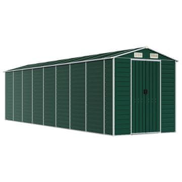 Vidaxl Vrtna lopa zelena 191x725x198 cm pocinkano jeklo