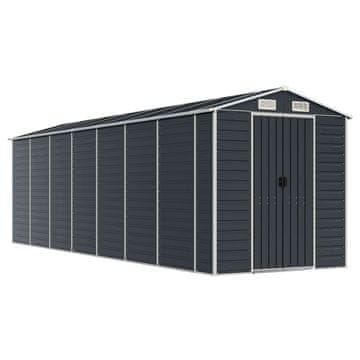 Vidaxl Vrtna lopa antracit 191x640x198 cm pocinkano jeklo