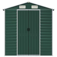Vidaxl Vrtna lopa zelena 191x895x198 cm pocinkano jeklo