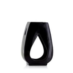 Ashleigh & Burwood Aromalampa DROPLET za eterično olje, črno glazirana keramika