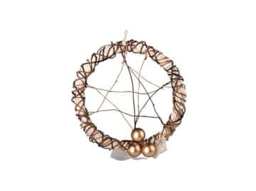 Venec 300 mm z zlatimi okraski s prepletenim središčem