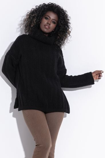 Fobya Klasičen ženski pulover Olwevere črna