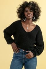 Fobya Klasičen ženski pulover Garvudd črna 34-36