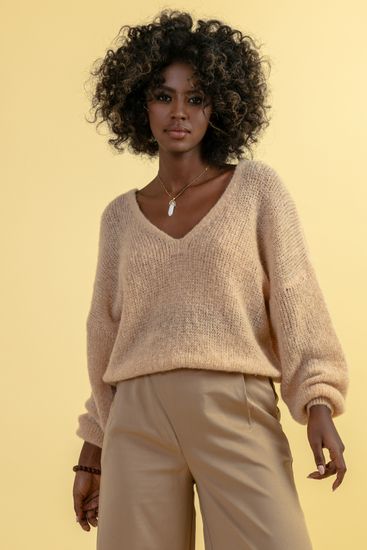 Fobya Klasičen ženski pulover Garvudd Slonokoščena