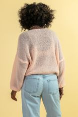 Fobya Klasičen ženski pulover Garvudd pudrasto roza 38-40