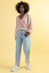 Fobya Klasičen ženski pulover Garvudd pudrasto roza 38-40