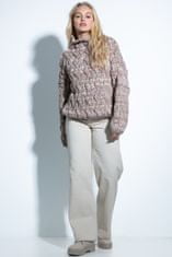 Fobya Klasičen ženski pulover Homour mocca 36-38