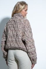 Fobya Klasičen ženski pulover Homour mocca 36-38