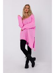 Made of Emotion Ženski dolgi pulover Ishigau M769 roza Universal