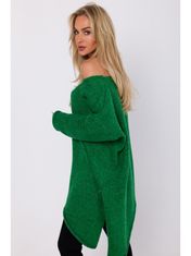 Made of Emotion Ženski dolgi pulover Ishigau M769 smaragdno Universal