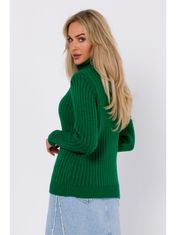 Made of Emotion Klasičen ženski pulover Andrellean M771 zelena L/XL