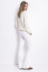 Fobya Klasičen ženski pulover Danbrariath ekru Universal