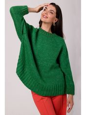 BeWear Klasičen ženski pulover Elyamour BK105 smaragdno Universal