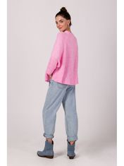 BeWear Klasičen ženski pulover Elyamour BK105 roza Universal