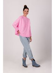 BeWear Klasičen ženski pulover Elyamour BK105 roza Universal