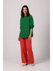 BeWear Klasičen ženski pulover Elyamour BK105 smaragdno Universal