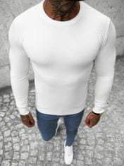 Ozonee Klasični moški pulover Gwygan bela XXL