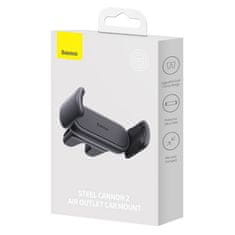 BASEUS Steel Cannon 2 objemka za rešetko za avto (črna)