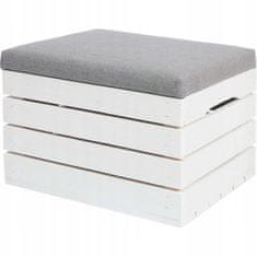 Malatec Lesen oblazinjen tabure – skrinja 50cm do 150kg
