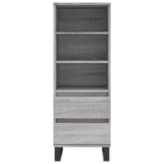 Vidaxl Visoka omara Siva sonoma 40x36x110 cm inženirski les