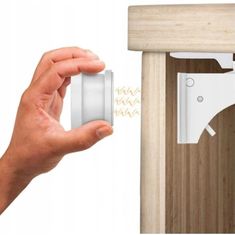 Malatec Set 4 samolepilnih magnetnih ključavnic – zaščita predalov in vrat omaric