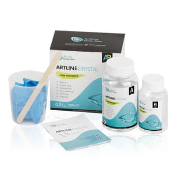 Artline Epoxy Resin CRYSTAL - Epoksidna smola s trdilcem, 300 gr, prozorna, z nizko viskoznostjo
