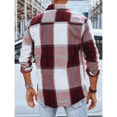 Dstreet Moška flanelna srajca PRIME bordo barve dx2483 XL
