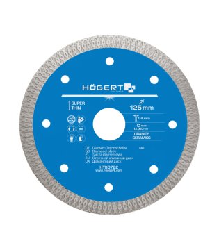 Hoegert HT6D722 REZALNA PLOŠČA DIAMANTNA, 125 mm, ZA REZANJE KERAMIKE
