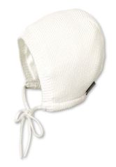 Sterntaler Pletena bombažna kapa za zavezovanje ecru uni velikost 35 cm- 1-2 m