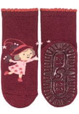 Sterntaler Nedrseče nogavice Fairy AIR 2 kosa v paketu temno rdeča dekliška velikost 19/20 cm- 12-18 m