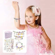 Mormark Set za izdelavo nakita in unikatnih zapestnic, za otroke (60 obeskov) | FUNBRACE