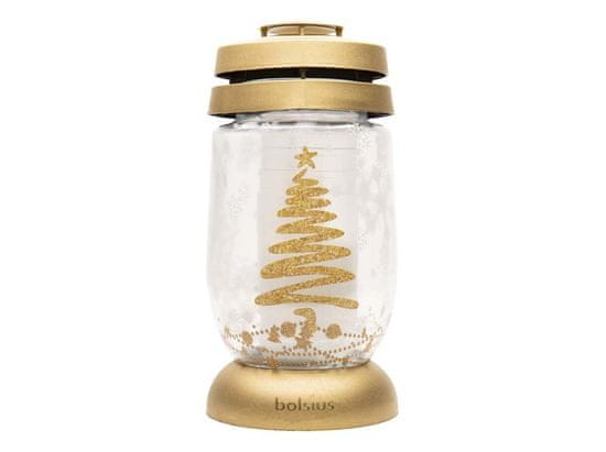Bolsius Glass 23cm depozit 120g 36h. Zlato drevo