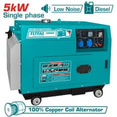 Total Tihi dizelski generator 5KW, 17L/9hp/9hours/3000rpm (TP250001)